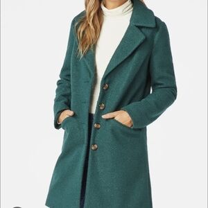 JustFab Deep Green,Boucle Coat